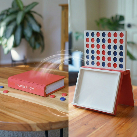 FOUR ROW - 4 Gewinnt Buch Brettspiel