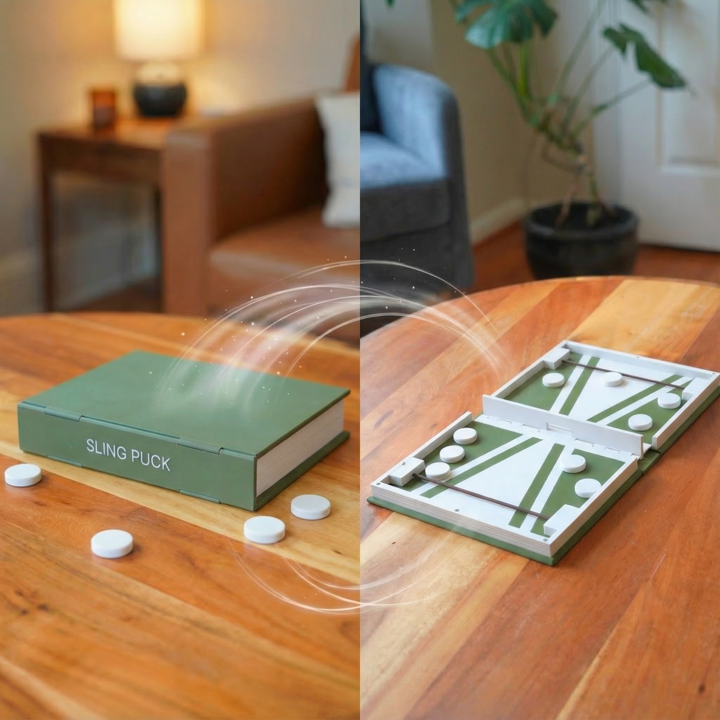 SLING PUCK- Tischhockey Buch Brettspiel